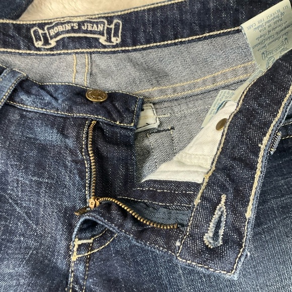 Robins Jeans Women’s Size 30 Angel Wing Pink Crystal Denim Jeans Made In USA - Picture 6 of 16